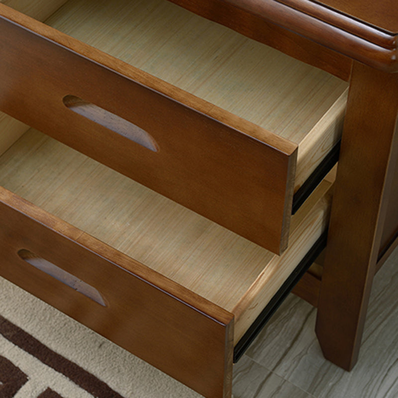 Moderner massiver Holz Nachttisch 2-schüchternen Aufbewahrung Eiche 20 Zoll H Nachttisch mit Beinen