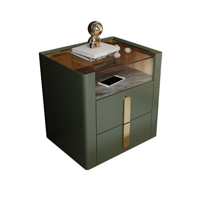 Glam 22 pollici H Top vetro in vetro Open Open Caricano a 2 traditori notturni