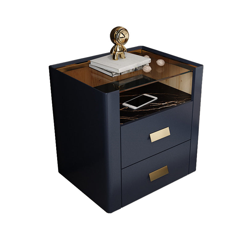 Glam 22 pollici H Top vetro in vetro Open Open Caricano a 2 traditori notturni