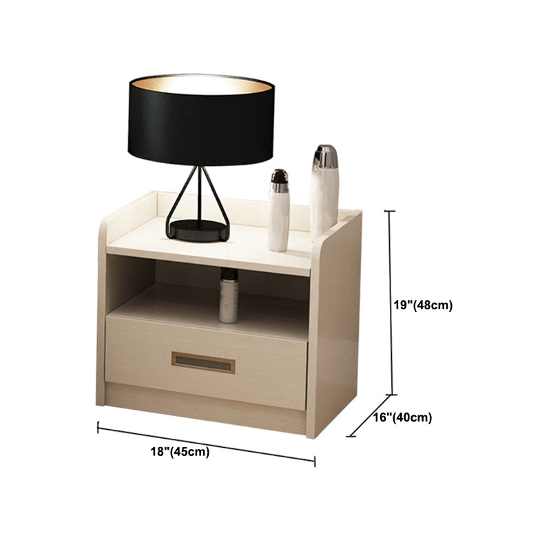 18 inch H Nightstand Imitatie Wood Lade opslag Modern bed nachtkastje