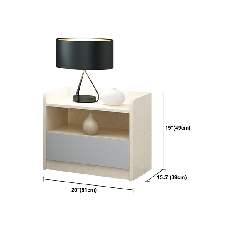 18 inch H Nightstand Imitatie Wood Lade opslag Modern bed nachtkastje