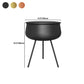Metal Modern Nightstand Iron Round Non-Storage Night Table with Legs