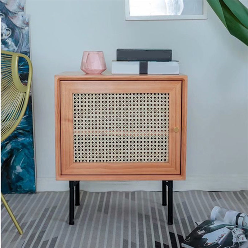 Moderno suscrime a legno in legno a 1 scaffale da 24 pollici da 24 pollici H comodino in legno massiccio con gambe