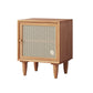 Modern Wicker/Rattan Cabinet Brown 1-Shelf Solid Wood 22 Inch H Nightstand with Door Clearhalo 'Bedroom Furniture' 'furn' 'furn_night_stand' 'Furniture' 'night_stand' 'Nightstands' 5637172