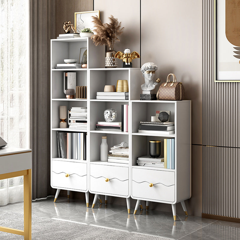 Estantería estándar de estantería de madera de ingeniería sólida de espalda cerrada para el hogar