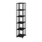 Modern Metal Bookshelf Standard Vertical Bookcase in Burnish 13.8"L x 13.8"W x 68.3"H Black Clearhalo 'Bookcases' 'furn' 'furn_bookcases' 'Furniture' 'Office Furniture' 5637234