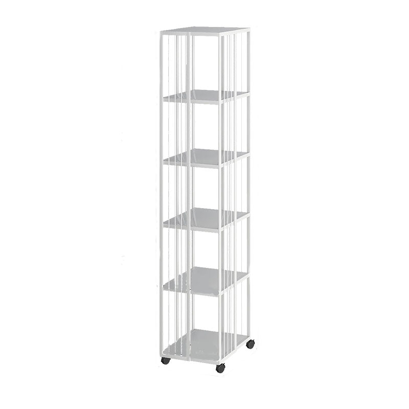 Modern Metal Bookshelf Standard Vertical Bookcase in Burnish Clearhalo 'Bookcases' 'furn' 'furn_bookcases' 'Furniture' 'Office Furniture' 5637235