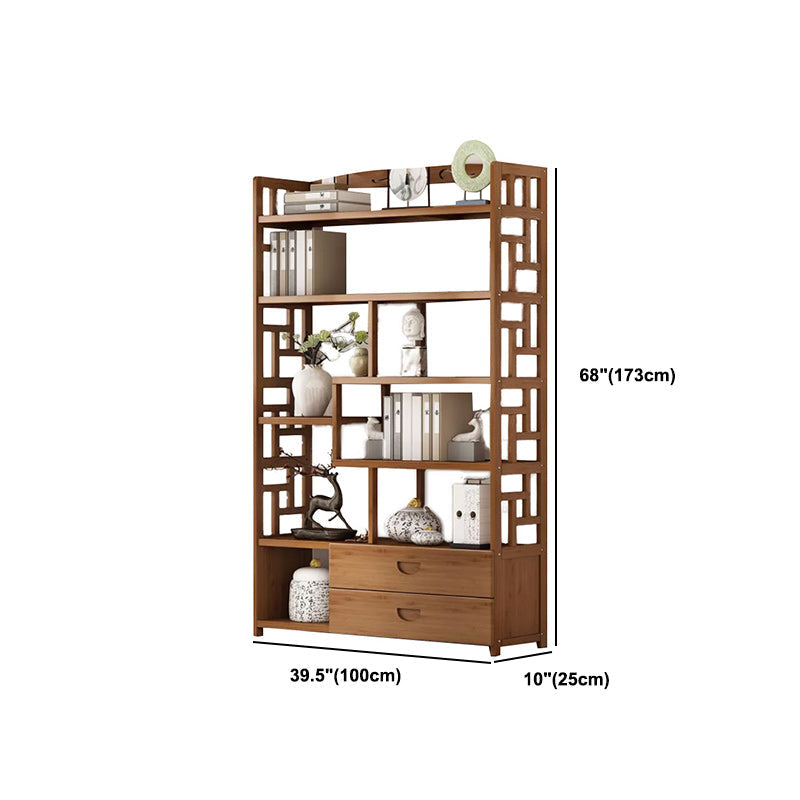 Estantería estándar de estilo contemporáneo de estilo de bambú sólido para la sala de estudio