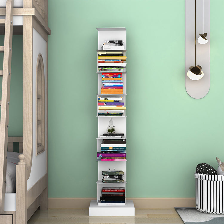 Modern Steel Bookcase, White, Geometric Bookshelf for Any Room Clearhalo 'Bookcases' 'furn' 'furn_bookcases' 'Furniture' 'Office Furniture' 5637299
