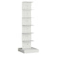 Modern Steel Bookcase, White, Geometric Bookshelf for Any Room 13.8"L x 13.8"W x 42.1"H Clearhalo 'Bookcases' 'furn' 'furn_bookcases' 'Furniture' 'Office Furniture' 5637302