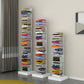 Modern Steel Bookcase, White, Geometric Bookshelf for Any Room Clearhalo 'Bookcases' 'furn' 'furn_bookcases' 'Furniture' 'Office Furniture' 5637303