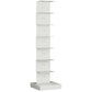 Modern Steel Bookcase, White, Geometric Bookshelf for Any Room 13.8"L x 13.8"W x 48.8"H Clearhalo 'Bookcases' 'furn' 'furn_bookcases' 'Furniture' 'Office Furniture' 5637304