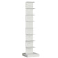 Modern Steel Bookcase, White, Geometric Bookshelf for Any Room 13.8"L x 13.8"W x 55.5"H Clearhalo 'Bookcases' 'furn' 'furn_bookcases' 'Furniture' 'Office Furniture' 5637305