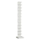 Modern Steel Bookcase, White, Geometric Bookshelf for Any Room 13.8"L x 13.8"W x 83.1"H Clearhalo 'Bookcases' 'furn' 'furn_bookcases' 'Furniture' 'Office Furniture' 5637308