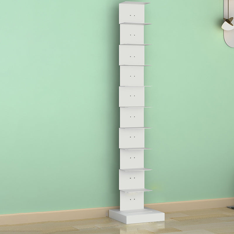 Modern Steel Bookcase, White, Geometric Bookshelf for Any Room Clearhalo 'Bookcases' 'furn' 'furn_bookcases' 'Furniture' 'Office Furniture' 5637312