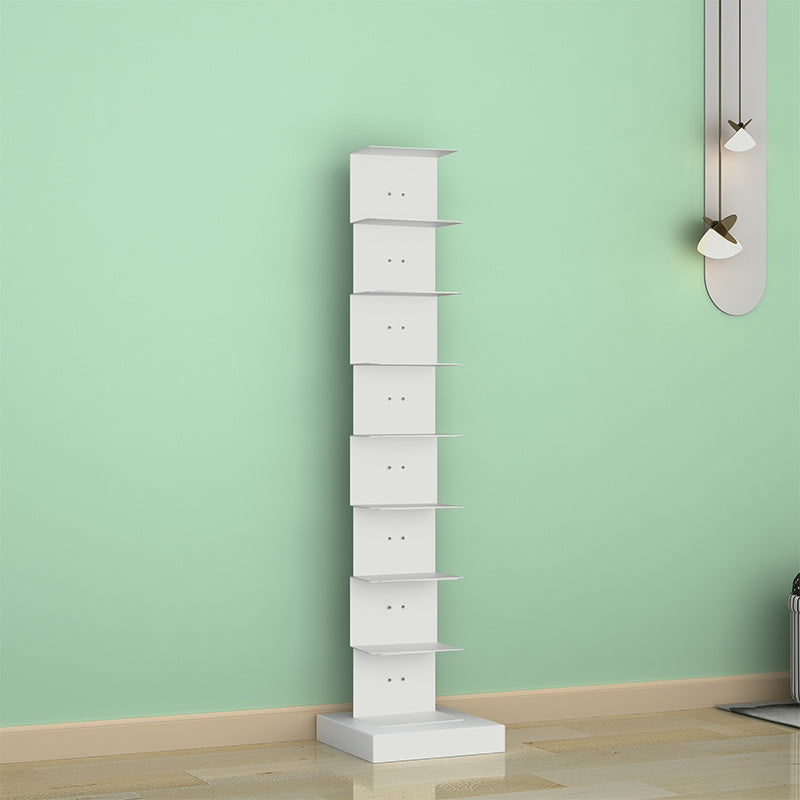 Modern Steel Bookcase, White, Geometric Bookshelf for Any Room Clearhalo 'Bookcases' 'furn' 'furn_bookcases' 'Furniture' 'Office Furniture' 5637314