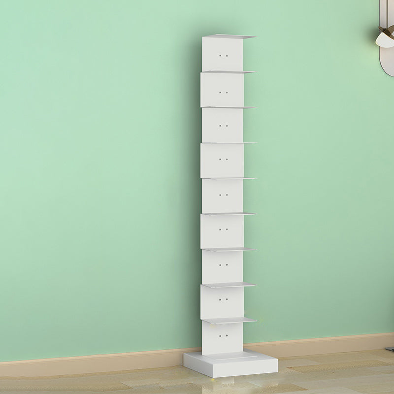 Modern Steel Bookcase, White, Geometric Bookshelf for Any Room Clearhalo 'Bookcases' 'furn' 'furn_bookcases' 'Furniture' 'Office Furniture' 5637316