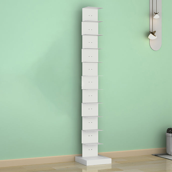 Modern Steel Bookcase, White, Geometric Bookshelf for Any Room Clearhalo 'Bookcases' 'furn' 'furn_bookcases' 'Furniture' 'Office Furniture' 5637317