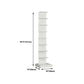 Modern Steel Bookcase, White, Geometric Bookshelf for Any Room Clearhalo 'Bookcases' 'furn' 'furn_bookcases' 'Furniture' 'Office Furniture' 5637322