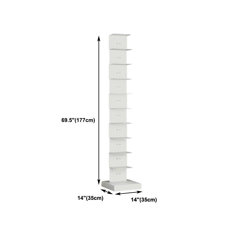 Modern Steel Bookcase, White, Geometric Bookshelf for Any Room Clearhalo 'Bookcases' 'furn' 'furn_bookcases' 'Furniture' 'Office Furniture' 5637324