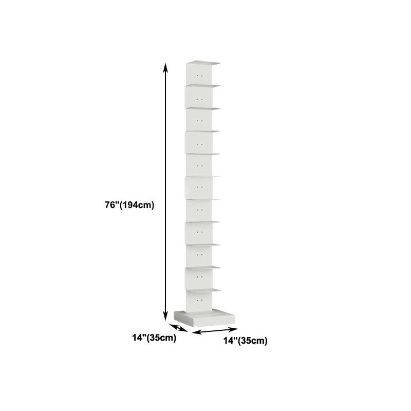 Modern Steel Bookcase, White, Geometric Bookshelf for Any Room Clearhalo 'Bookcases' 'furn' 'furn_bookcases' 'Furniture' 'Office Furniture' 5637325