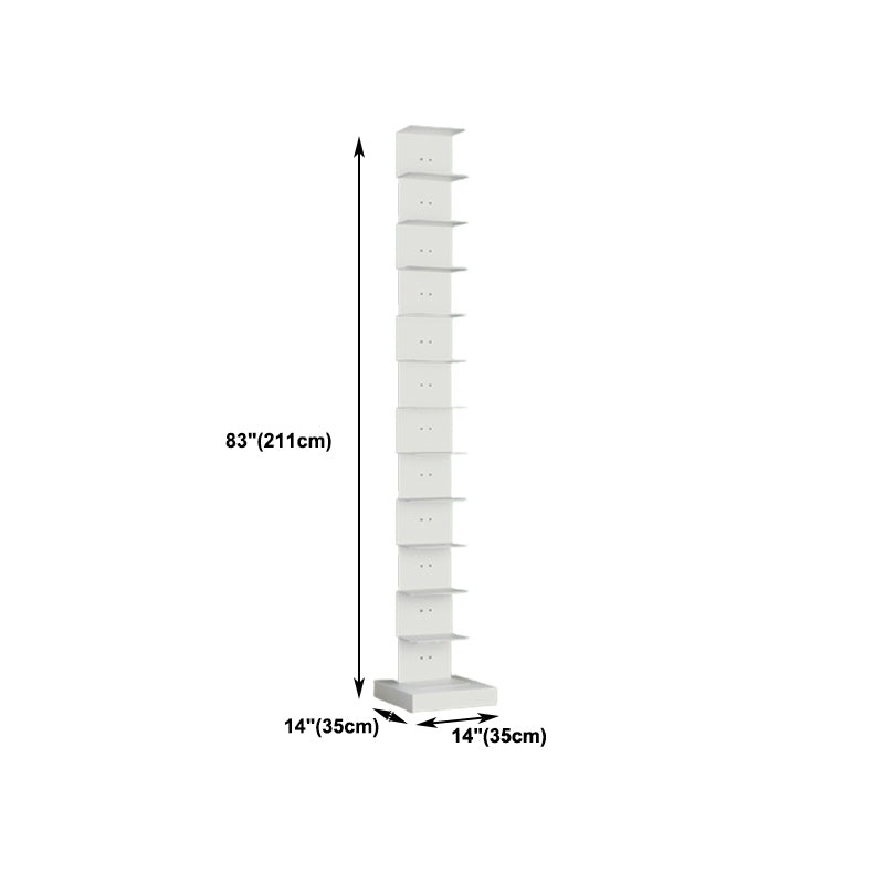 Modern Steel Bookcase, White, Geometric Bookshelf for Any Room Clearhalo 'Bookcases' 'furn' 'furn_bookcases' 'Furniture' 'Office Furniture' 5637326