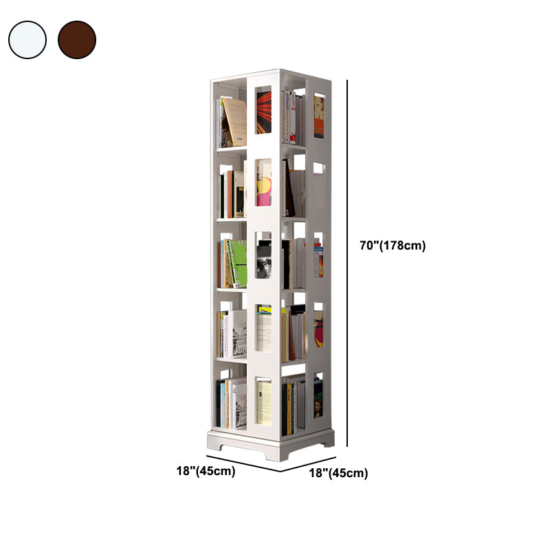 Geometric Shape Bookshelf Scandinavian Wooden Open Back Bookcase Clearhalo 'Bookcases' 'furn' 'furn_bookcases' 'Furniture' 'Office Furniture' 5637342