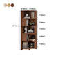 Estantería de madera 18 "w estantería vertical cerrada para sala de estar para sala de estar