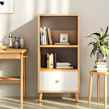 Modern Solid Wood Bookcase 20-inch Standard Bookshelf for Home 19.7"L x 11.8"W x 47.2"H Natural Clearhalo 'Bookcases' 'furn' 'furn_bookcases' 'Furniture' 'Office Furniture' 5637363