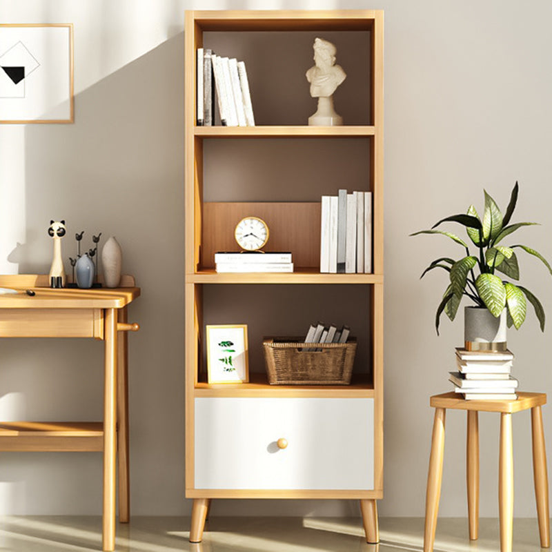 Modern Solid Wood Bookcase 20-inch Standard Bookshelf for Home 20"L x 12"W x 59"H Natural Clearhalo 'Bookcases' 'furn' 'furn_bookcases' 'Furniture' 'Office Furniture' 5637365