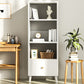Modern Solid Wood Bookcase 20-inch Standard Bookshelf for Home 20"L x 12"W x 59"H White Clearhalo 'Bookcases' 'furn' 'furn_bookcases' 'Furniture' 'Office Furniture' 5637368