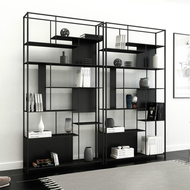 Rectangle Metal Bookshelf Scandinavian Open Bookcase with Shelves Clearhalo 'Bookcases' 'furn' 'furn_bookcases' 'Furniture' 'Office Furniture' 5637381