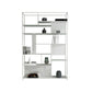 Rectangle Metal Bookshelf Scandinavian Open Bookcase with Shelves 39.4"L x 9.8"W x 78.7"H White Clearhalo 'Bookcases' 'furn' 'furn_bookcases' 'Furniture' 'Office Furniture' 5637389