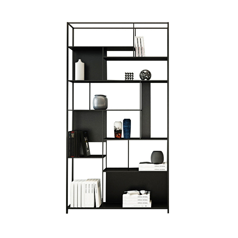 Rectangle Metal Bookshelf Scandinavian Open Bookcase with Shelves Clearhalo 'Bookcases' 'furn' 'furn_bookcases' 'Furniture' 'Office Furniture' 5637390