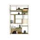 Rectangle Metal Bookshelf Scandinavian Open Bookcase with Shelves 39.4"L x 9.8"W x 78.7"H Gold Clearhalo 'Bookcases' 'furn' 'furn_bookcases' 'Furniture' 'Office Furniture' 5637392