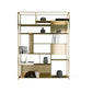 Rectangle Metal Bookshelf Scandinavian Open Bookcase with Shelves 47.2"L x 9.8"W x 78.7"H Gold Clearhalo 'Bookcases' 'furn' 'furn_bookcases' 'Furniture' 'Office Furniture' 5637397