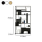 Rectangle Metal Bookshelf Scandinavian Open Bookcase with Shelves Clearhalo 'Bookcases' 'furn' 'furn_bookcases' 'Furniture' 'Office Furniture' 5637398