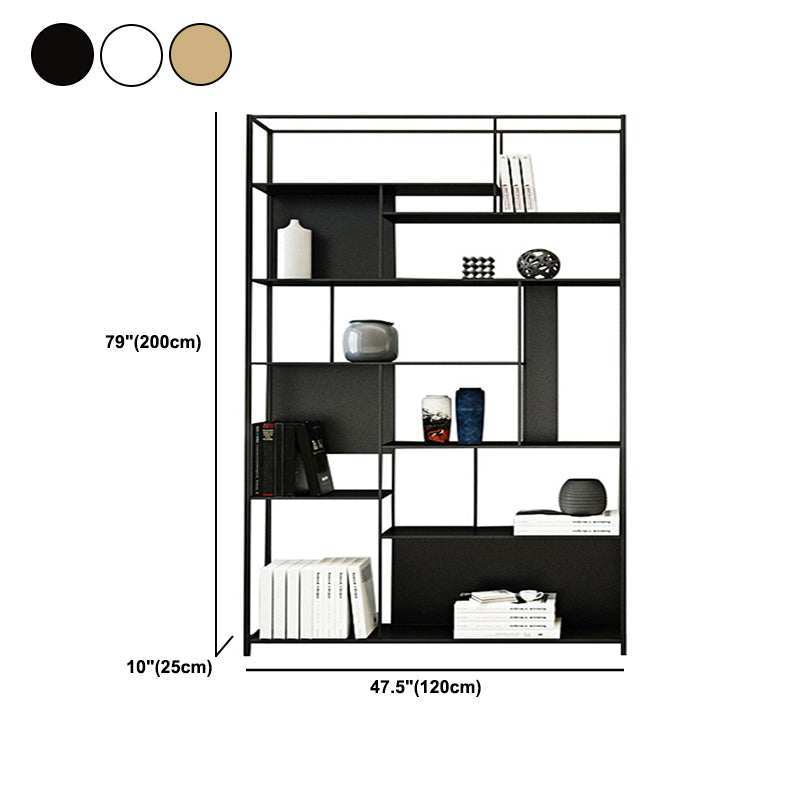 Rectangle Metal Bookshelf Scandinavian Open Bookcase with Shelves Clearhalo 'Bookcases' 'furn' 'furn_bookcases' 'Furniture' 'Office Furniture' 5637400