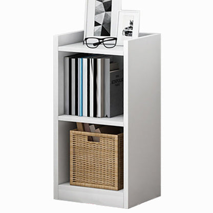 Modern Style Standard Bookcase Engineered Wood Closed Back Bookshelf 10.6"L x 9.4"W x 26.8"H White Clearhalo 'Bookcases' 'furn' 'furn_bookcases' 'Furniture' 'Office Furniture' 5637402