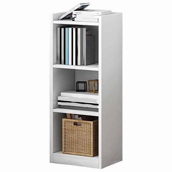 Modern Style Standard Bookcase Engineered Wood Closed Back Bookshelf 13"L x 9.4"W x 37.8"H White Clearhalo 'Bookcases' 'furn' 'furn_bookcases' 'Furniture' 'Office Furniture' 5637404