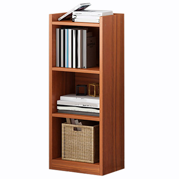 Modern Style Standard Bookcase Engineered Wood Closed Back Bookshelf 13"L x 9.4"W x 37.8"H Walnut Clearhalo 'Bookcases' 'furn' 'furn_bookcases' 'Furniture' 'Office Furniture' 5637413