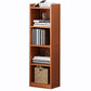 Modern Style Standard Bookcase Engineered Wood Closed Back Bookshelf 13"L x 9.4"W x 48.8"H Walnut Clearhalo 'Bookcases' 'furn' 'furn_bookcases' 'Furniture' 'Office Furniture' 5637415