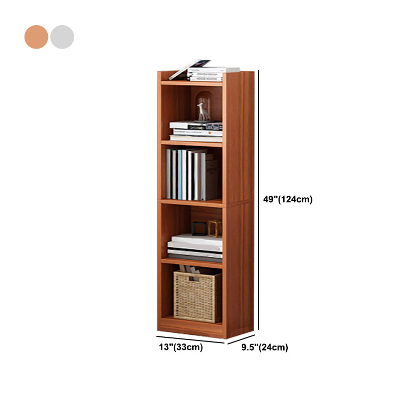 Modern Style Standard Bookcase Engineered Wood Closed Back Bookshelf Clearhalo 'Bookcases' 'furn' 'furn_bookcases' 'Furniture' 'Office Furniture' 5637423