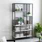 Contemporary Metal Vertical Book Shelf Open Shelf Bookcase For Office