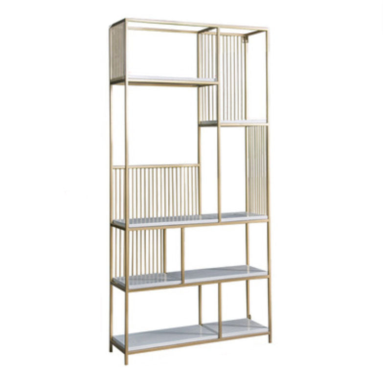 Contemporary Metal Vertical Book Shelf Open Shelf Bookcase For Office