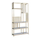Contemporary Metal Vertical Book Shelf Open Shelf Bookcase For Office