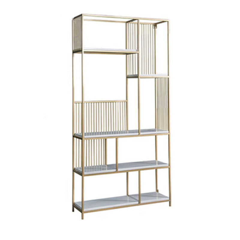 Contemporary Metal Vertical Book Shelf Open Shelf Bookcase For Office