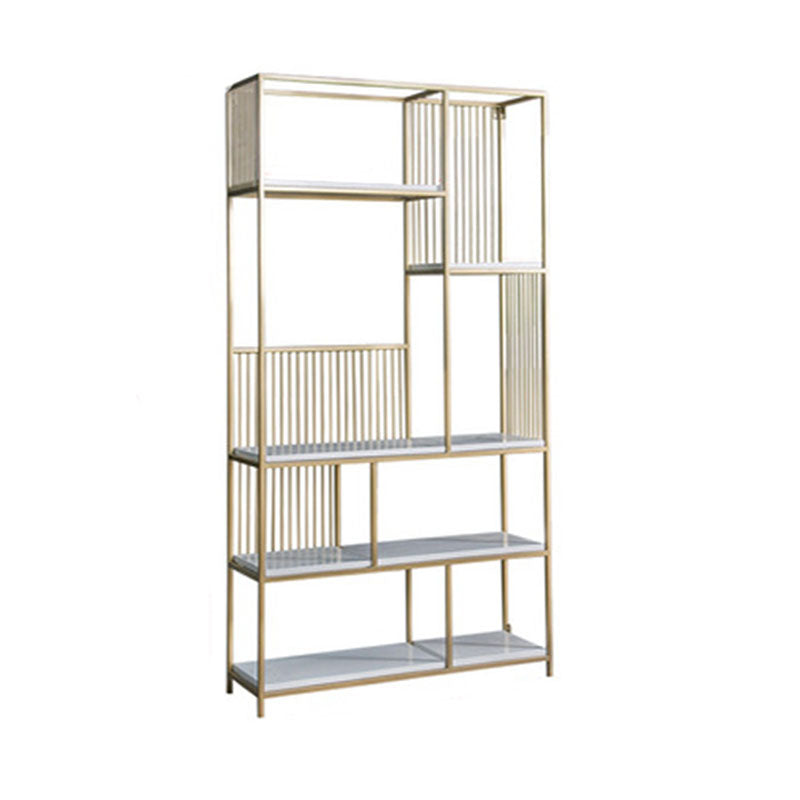 Contemporary Metal Vertical Book Shelf Open Shelf Bookcase For Office
