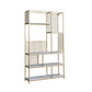 Contemporary Metal Vertical Book Shelf Open Shelf Bookcase For Office