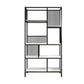 Contemporary Metal Vertical Book Shelf Open Shelf Bookcase For Office